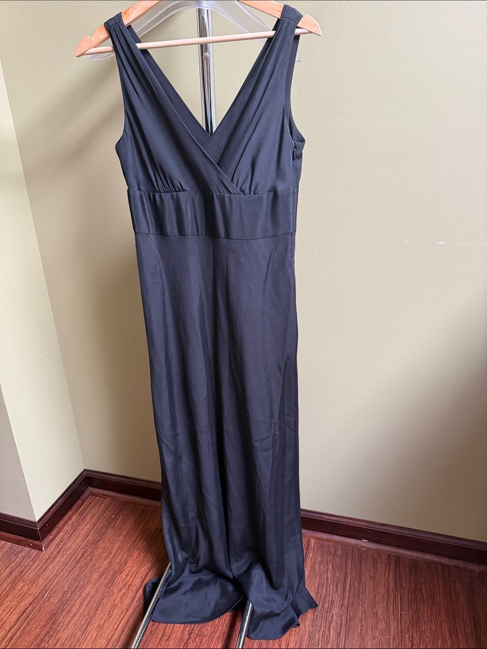 J. Crew Black Silk Wrap-Style Dress